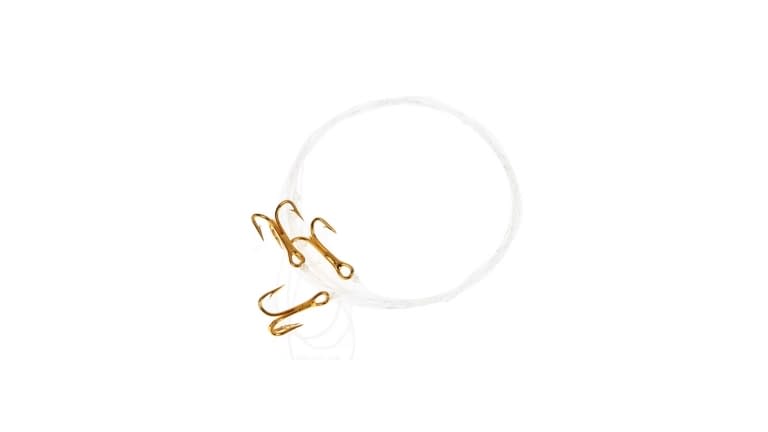 Lazer Sharp 2X Strong Fluorocarbon Snelled Treble Hook