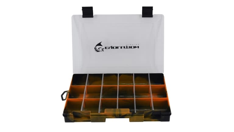 Evolution Drift Series Colored Tackle Trays - 36006_Orange_Evolution_Draft_Tackle_Tray_Open